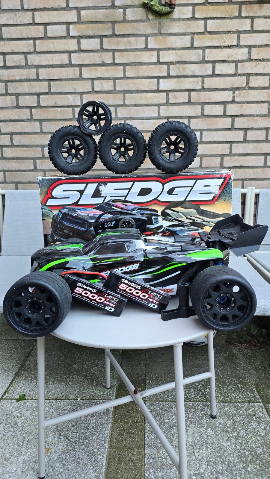 Traxxas Sledge, Elektro, Gebruikt, Auto offroad, Ophalen of Verzenden