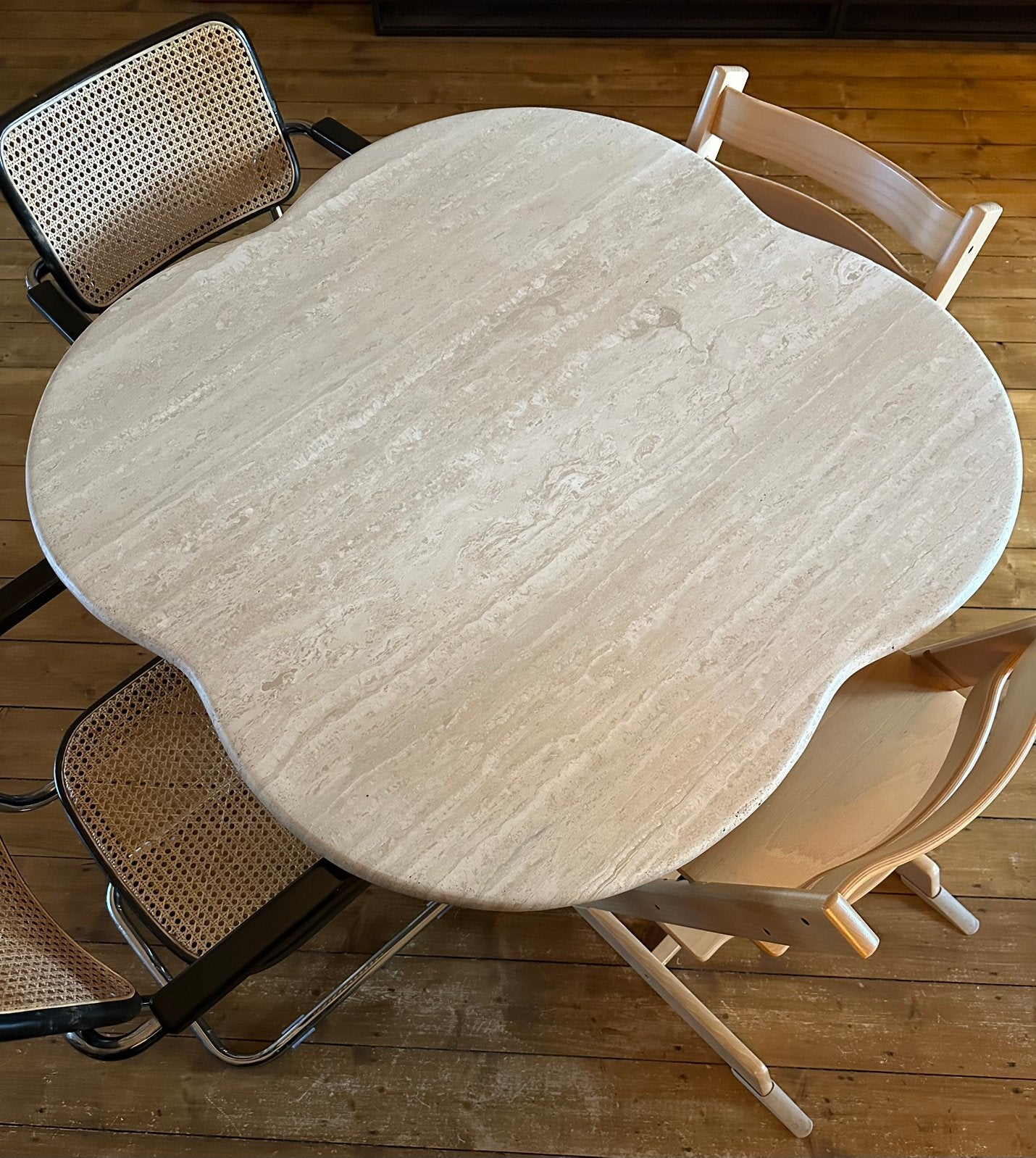 Travertijn Eettafel, Ophalen, Overige materialen, Gebruikt, Overige vormen