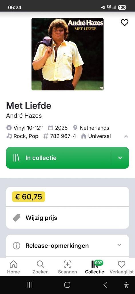 André Hazes - Met Liefde (Vinyl 10-12"), Ophalen of Verzenden, 2020 tot heden, Gebruikt, 12 inch