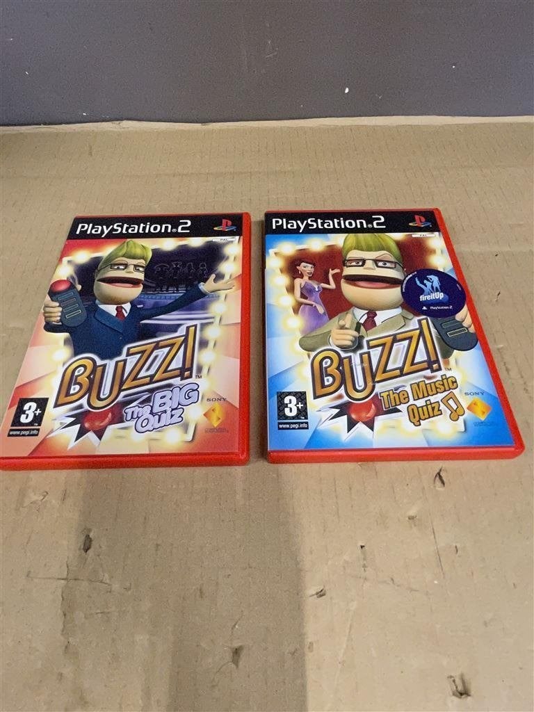 Playstation 2 Buzz the big quiz en the music quiz, Spelcomputers en Games, Muziek, 1 speler, Ophalen of Verzenden, Zo goed als nieuw