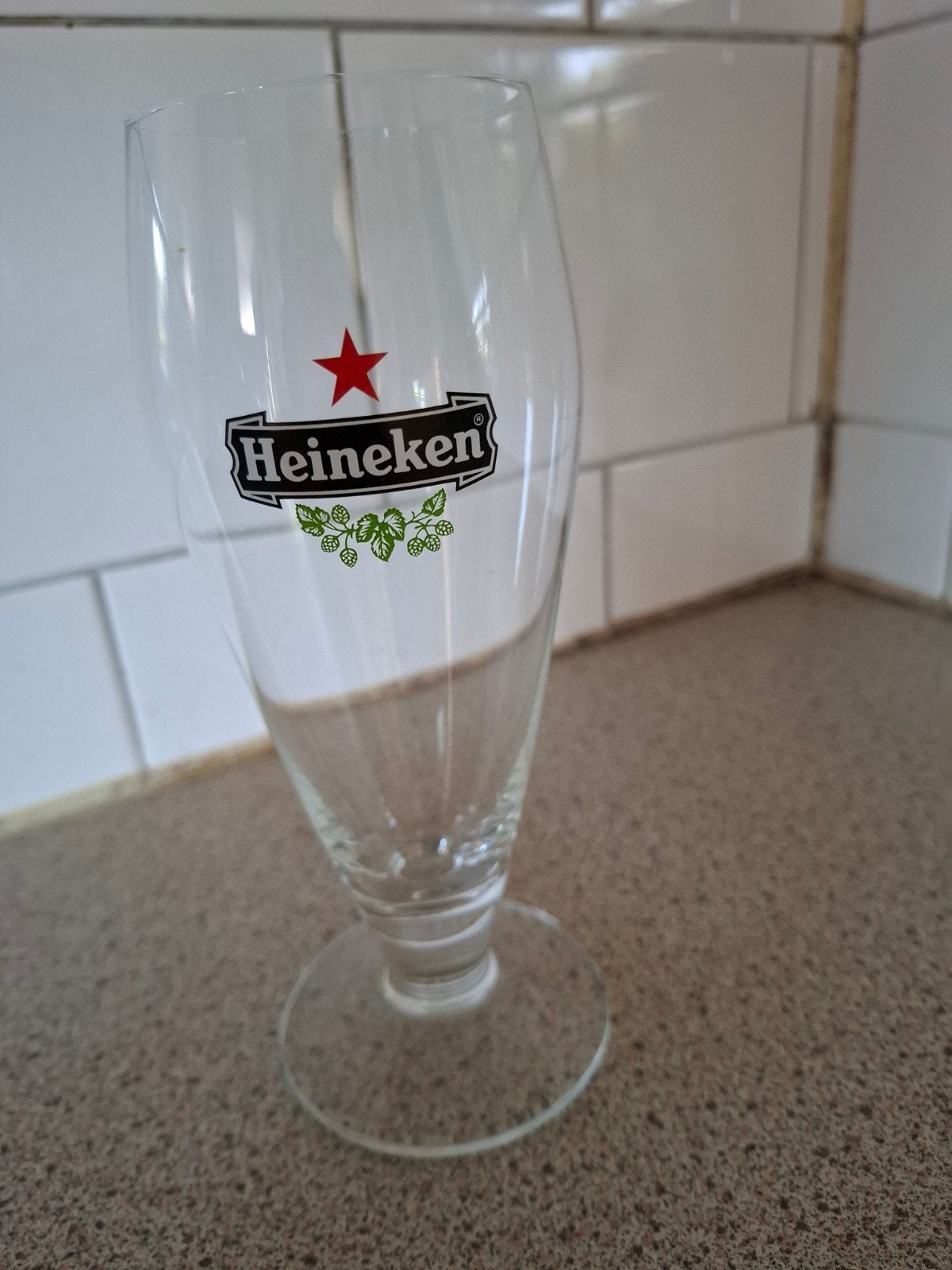 Mooi Heineken bierglas., Ophalen of Verzenden, Zo goed als nieuw, Glas of Glazen, Heineken
