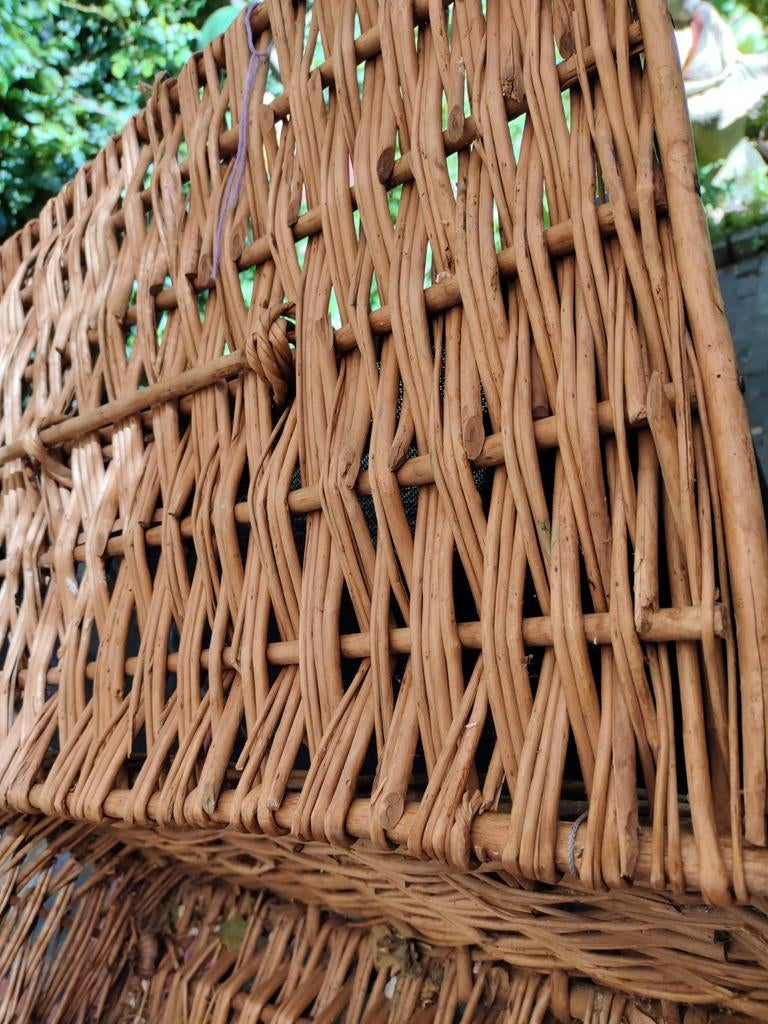 Vintage grote rotan mand voor oldtimer of picknick, enz, Ophalen
