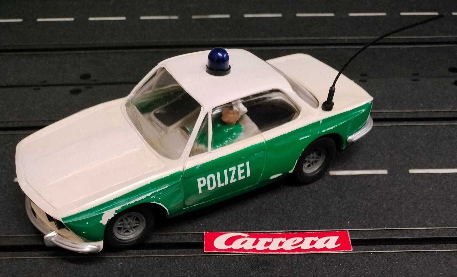 Carrera Universal racebaan raceauto BMW Polizei + zwaailicht, Ophalen of Verzenden, Gebruikt, Elektrisch, Carrera