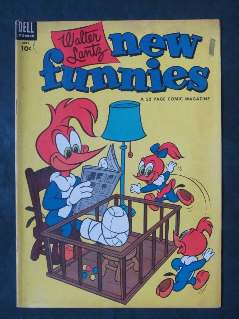 New Funnies (1942 serie) #206 Dell 1954 Woody Woodpecker e.a, Amerika, Verzenden, Gelezen, Eén comic