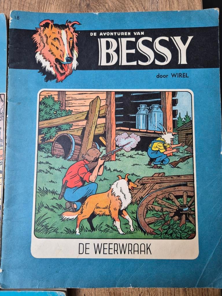 Bessy stripboeken uit 1965 - 4 stuks (incl. Franstalig), Meerdere stripboeken, Ophalen of Verzenden, Gelezen