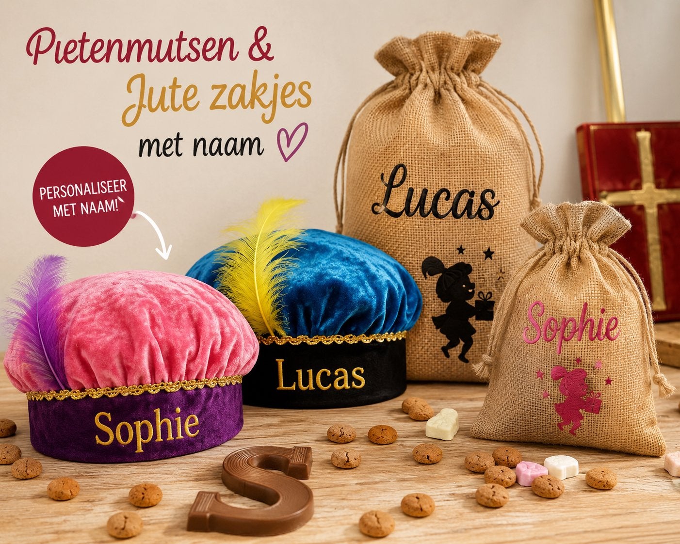 Persoonlijk sinterklaaspresentje met naam., Ophalen of Verzenden, Nieuw