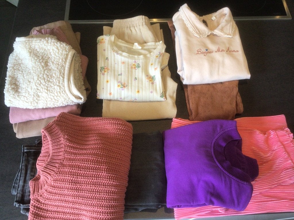 Kledingpakket meisje maat 116/122 diverse merken, Ophalen, Gebruikt, Maat 116