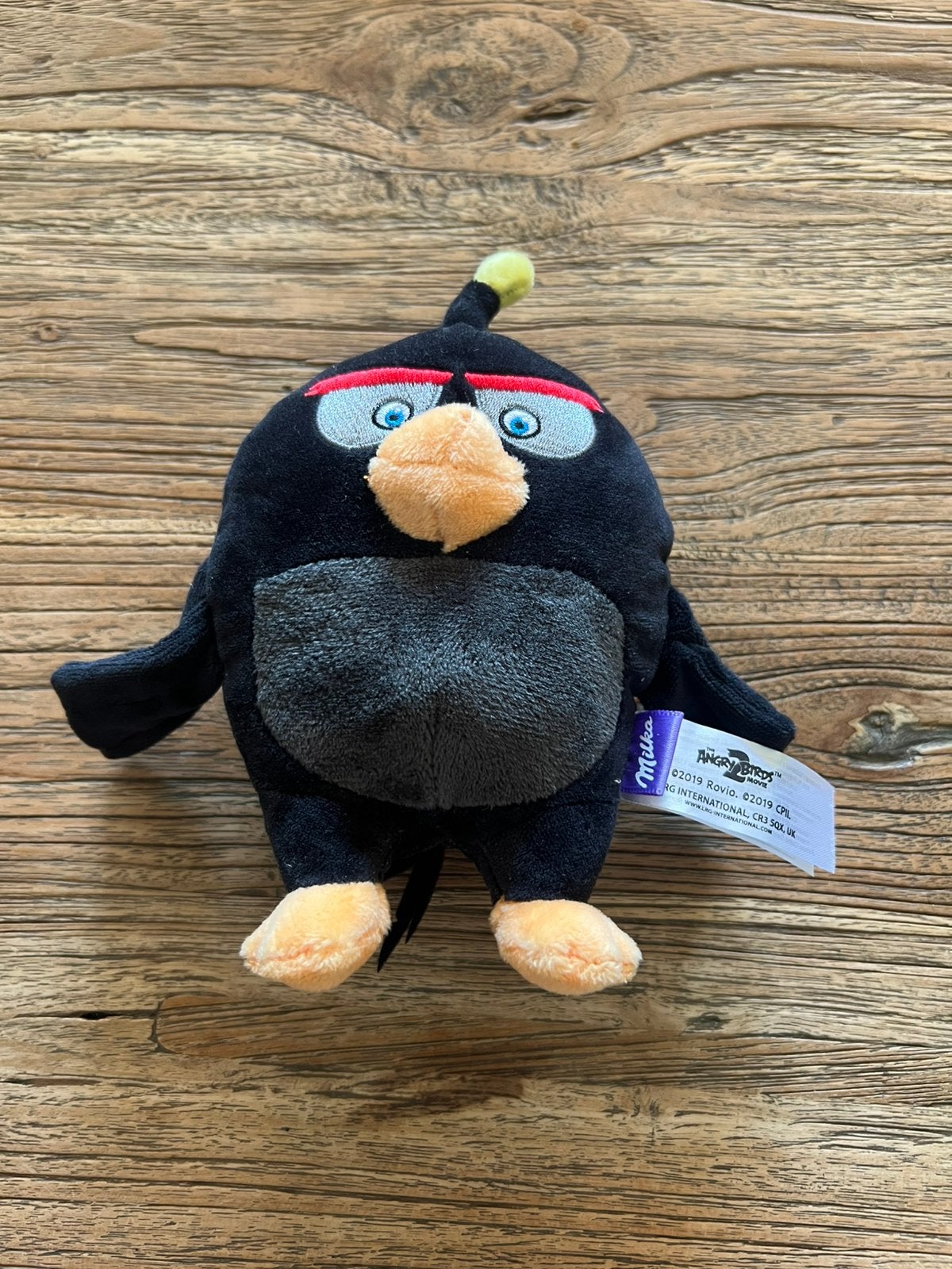 Knuffel Angry Birds, black bird, Ophalen of Verzenden, Zo goed als nieuw, Overige typen