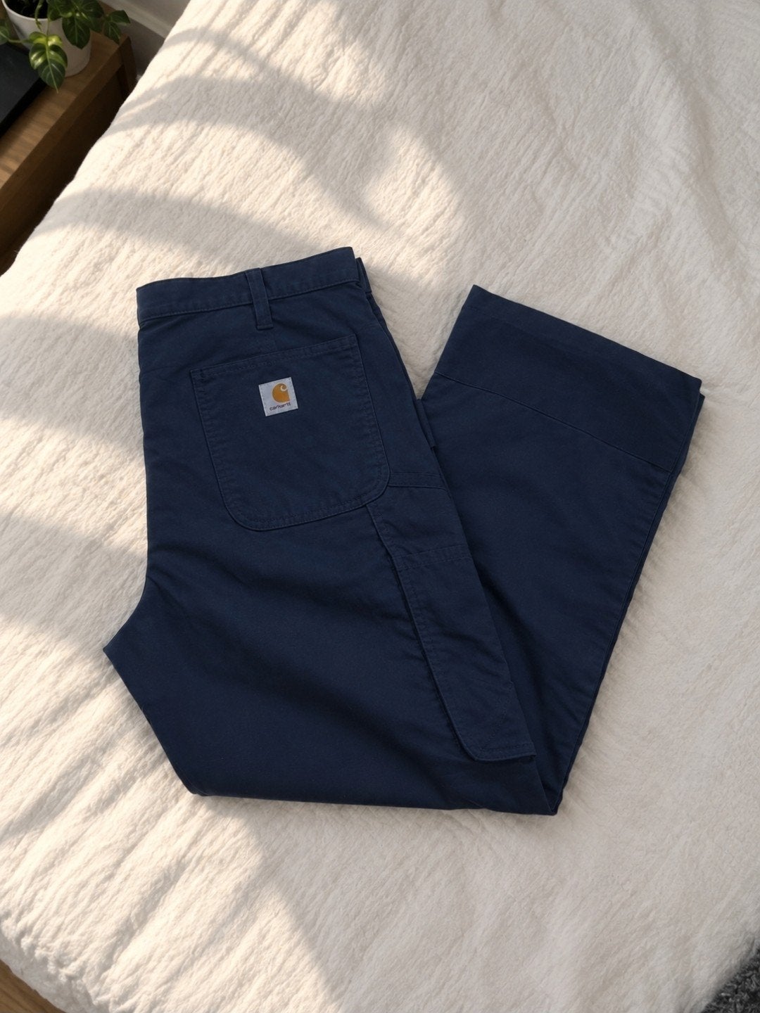 Carhartt navy werkbroek, Carhartt, Overige maten, Zo goed als nieuw, Verzenden