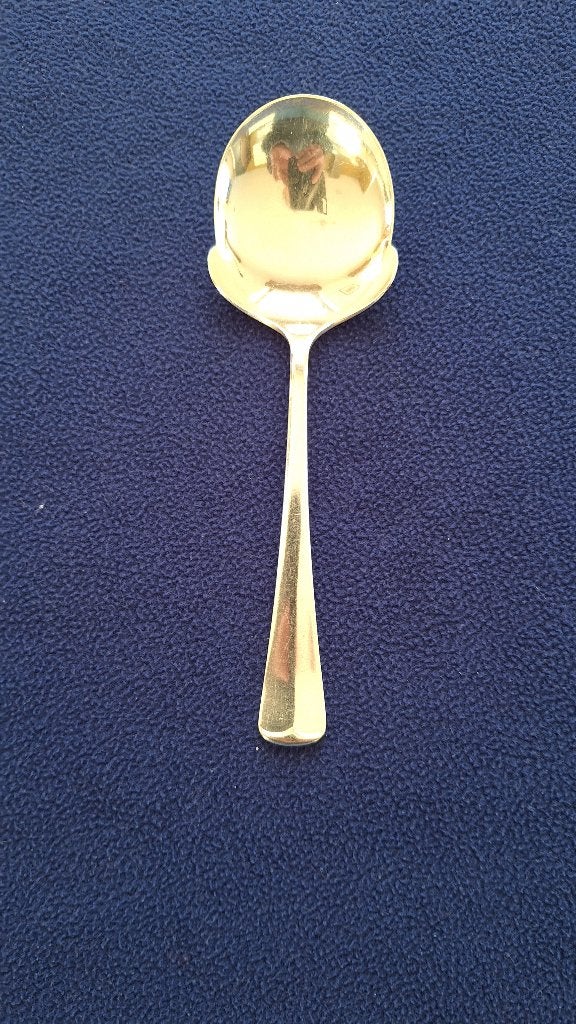 Verzilverde Haags Lofje  1x aardappel opscheplepel (21 cm), Antiek en Kunst, Ophalen of Verzenden