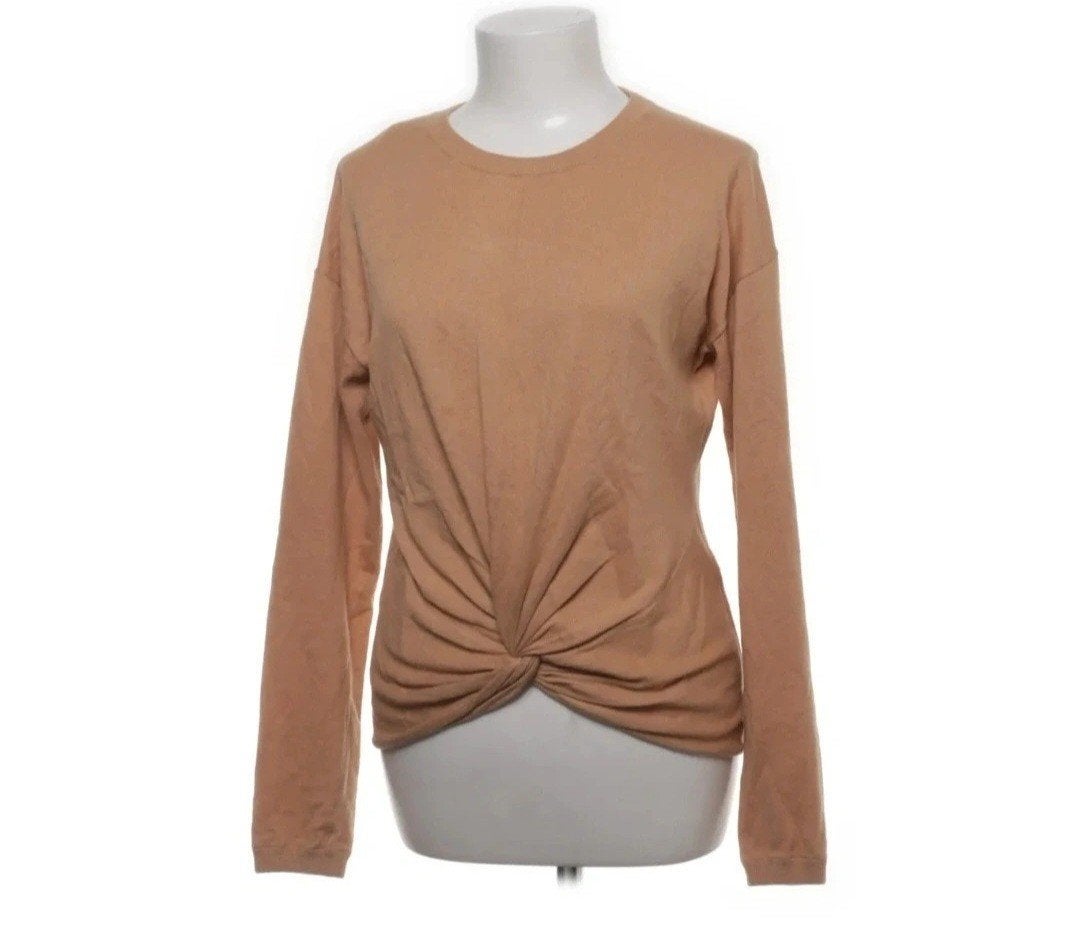 Humanoid Camel Cashmere Katoenmix Trui Knoopdetail S, Humanoid, Verzenden, Beige, Maat 36 (S)