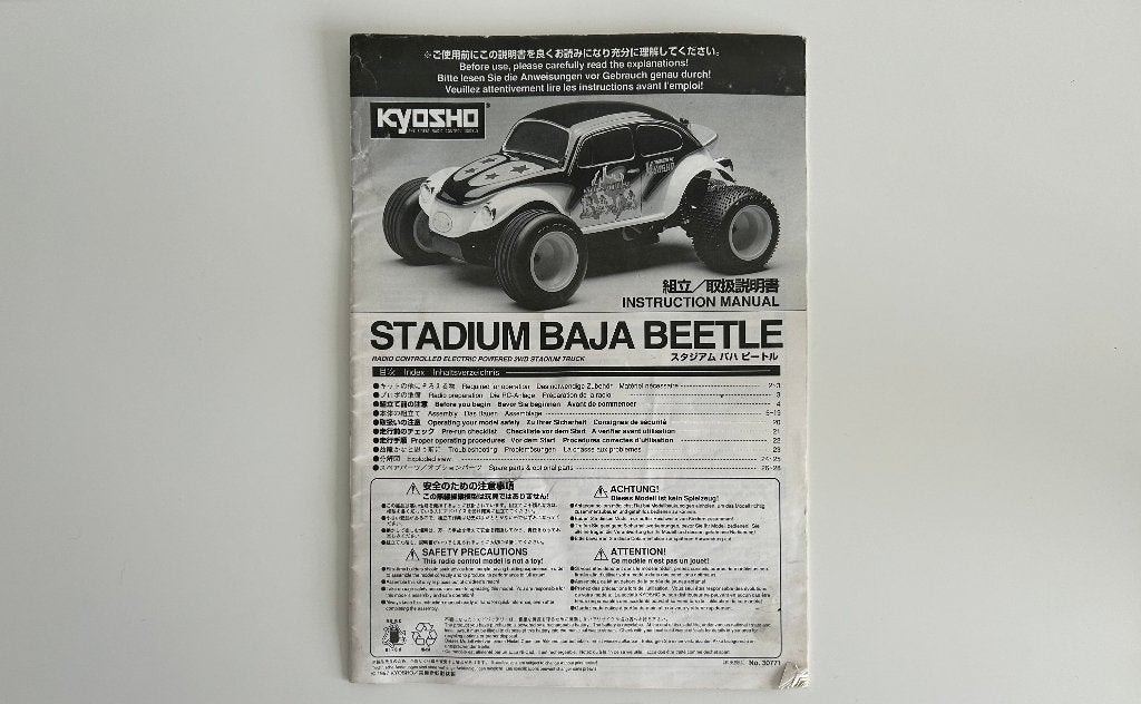 Kyosho Stadium Baja Beetle handleiding, Ophalen of Verzenden, Gebruikt, Overige schalen, Auto offroad