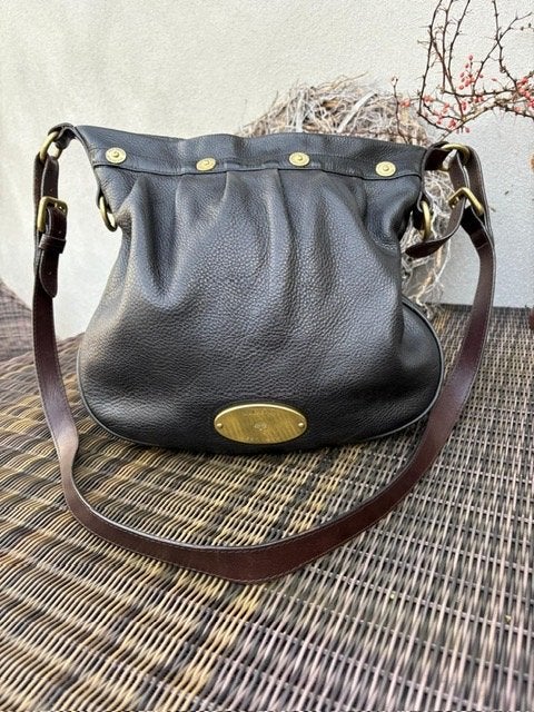 Mulberry Mitzy Messenger bag, zwart leer, Ophalen of Verzenden, Gebruikt, Zwart, Overige typen