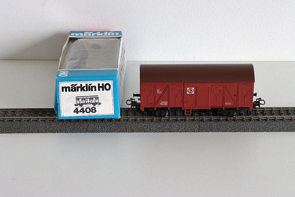 Märklin 4408 gesloten goederenwagon SJ, Wisselstroom, Ophalen of Verzenden, Märklin, Nieuw