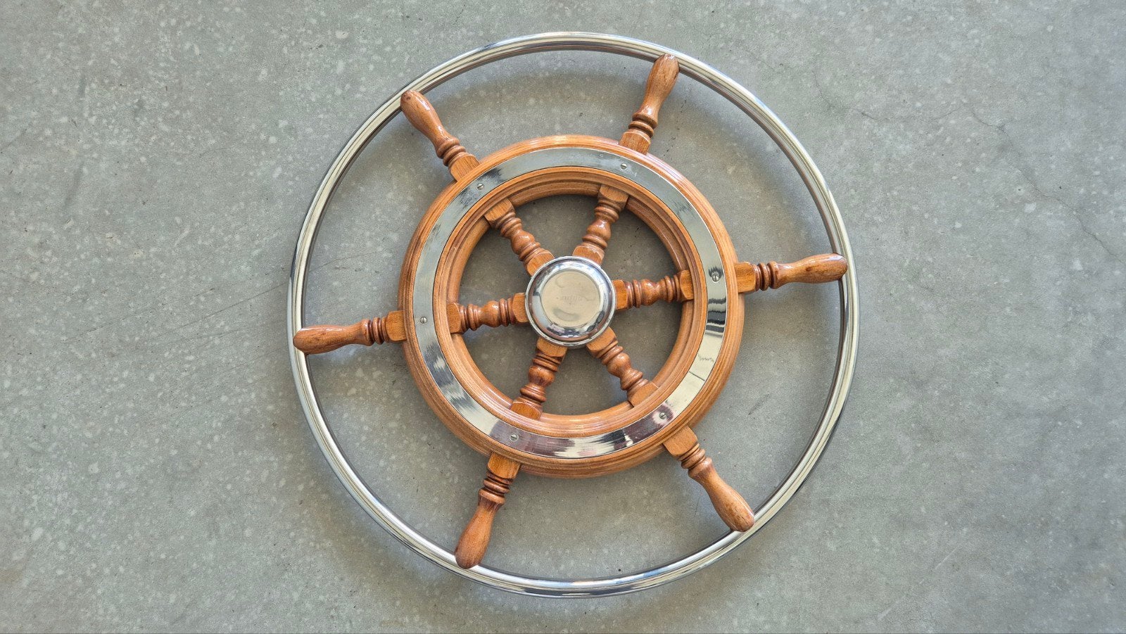 Vetus stuurwiel boot 60 cm hout rvs, Ophalen of Verzenden, Zo goed als nieuw, Zeilboot of Motorboot