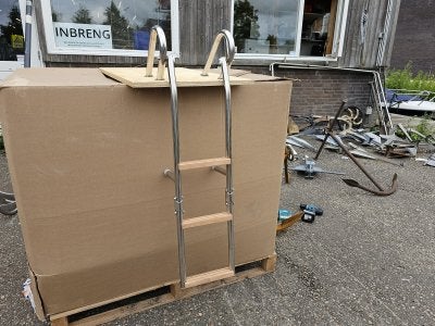 Zwemtrap RVS opklapbare 3-treden, Watersport en Boten, Bootonderdelen, Niet ingevuld, Nieuw, Niet ingevuld, Niet ingevuld