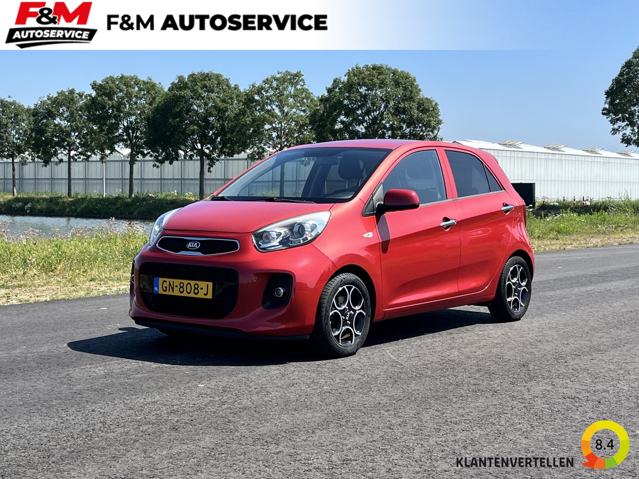 Kia Picanto 1.0 CVVT First Edition Clima, cruise dealer onde, Voorwielaandrijving, Euro 5, Stof, Gebruikt