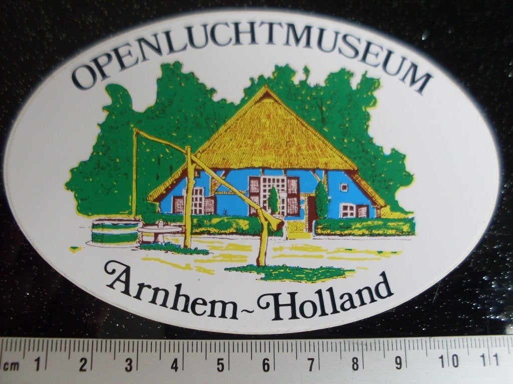 sticker openluchtmuseum arnhem holland logo openlucht museum, Verzenden, Zo goed als nieuw, Bedrijf of Vereniging