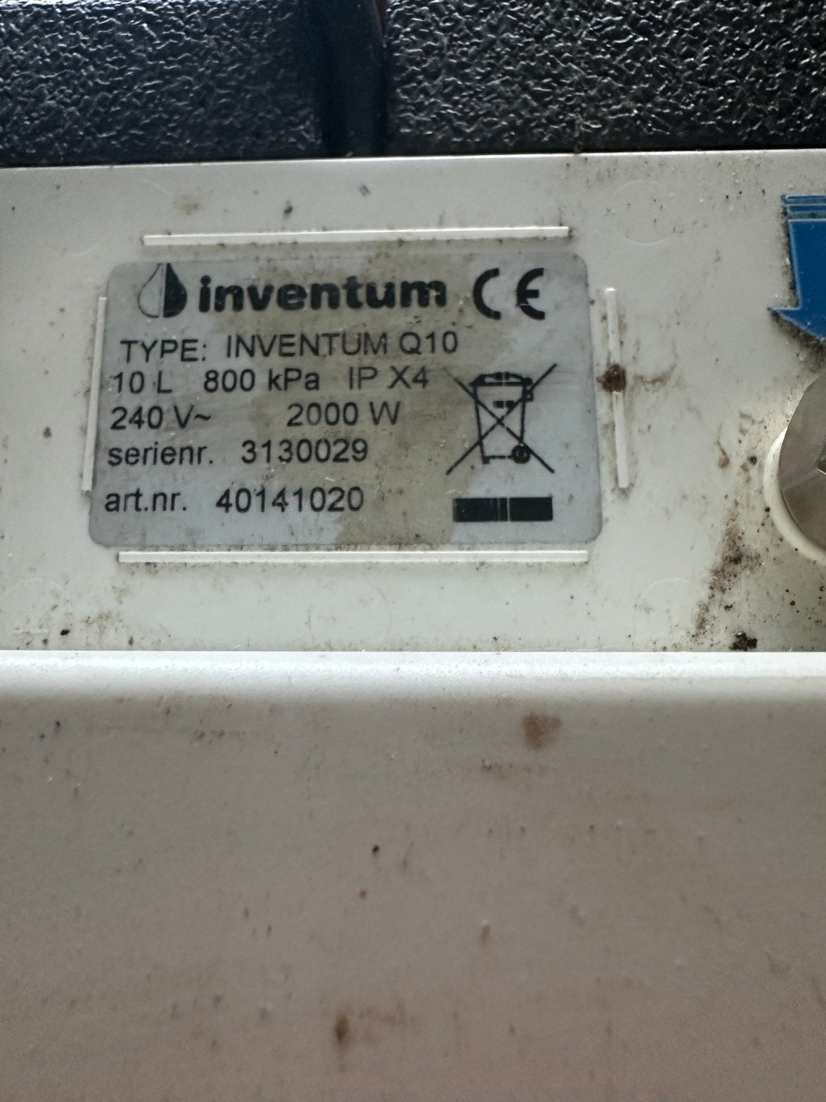 Inventum Q10 2000w 10 liter boiler, Minder dan 20 liter, Ophalen, Boiler
