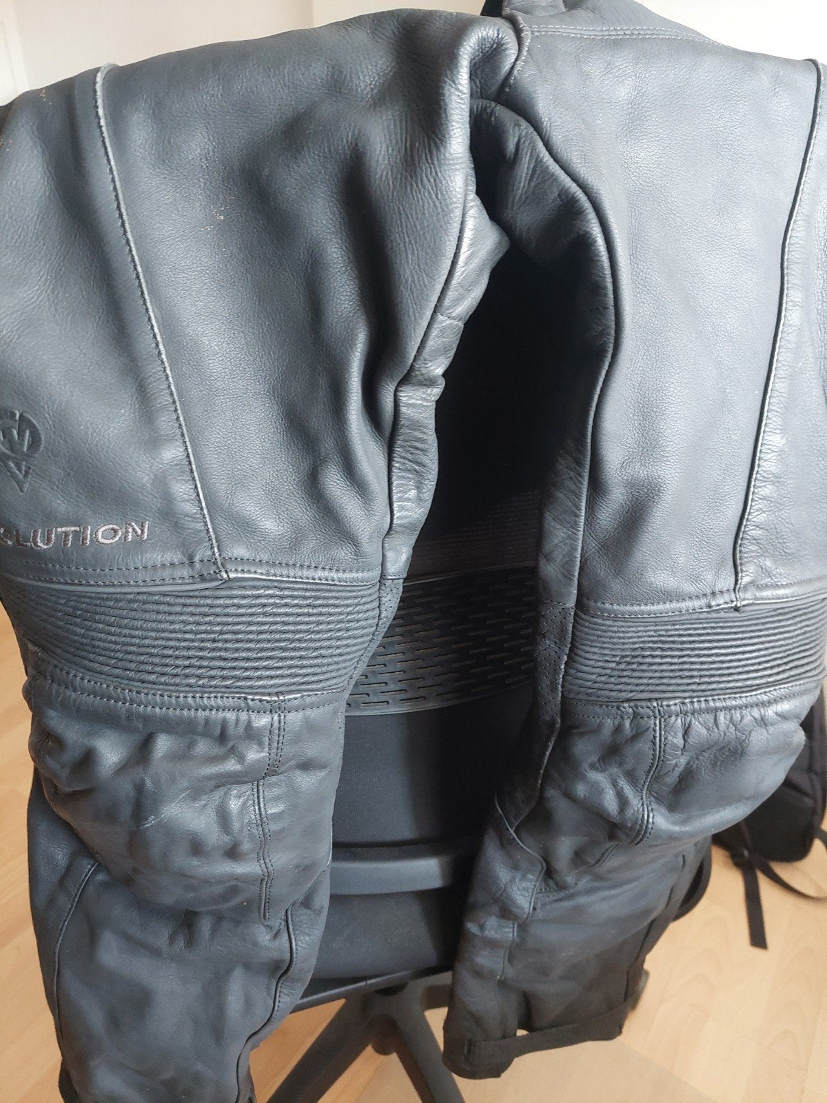 Evolution Leren Motorbroek Heren Maat 54 Zwart, Motoren, Ophalen of Verzenden, Heren, Broek | leer, Evolution Motorcycling Clothing