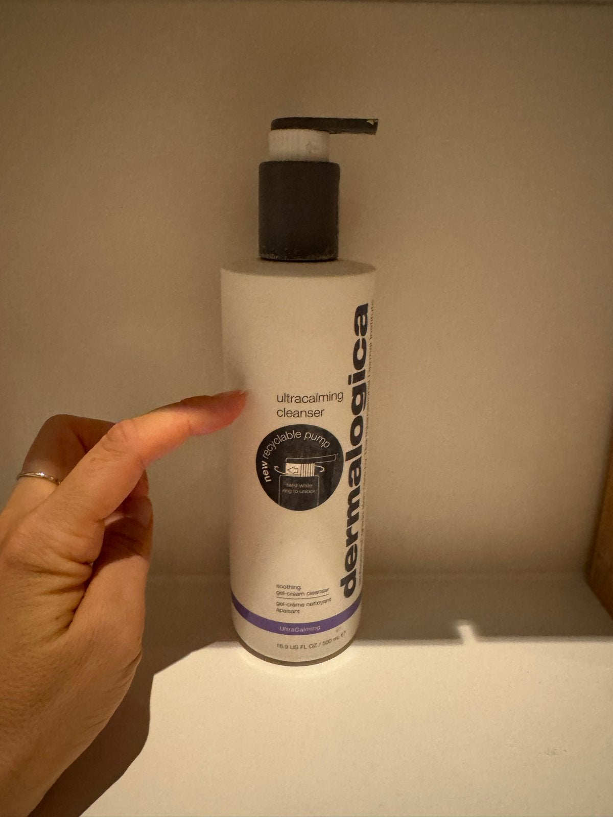Dermalogica Ultracalming Cleanser (500ml, 75% vol), Ophalen of Verzenden, Zo goed als nieuw, Gehele gezicht, Reiniging