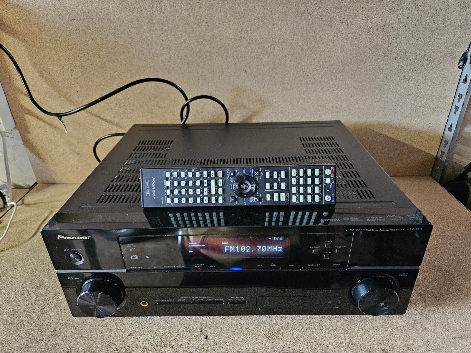 Pioneer VSX-920-K AV Receiver - 7.1 Surround Sound, Ophalen, 7.1-systeem, 70 watt of meer, Zo goed als nieuw