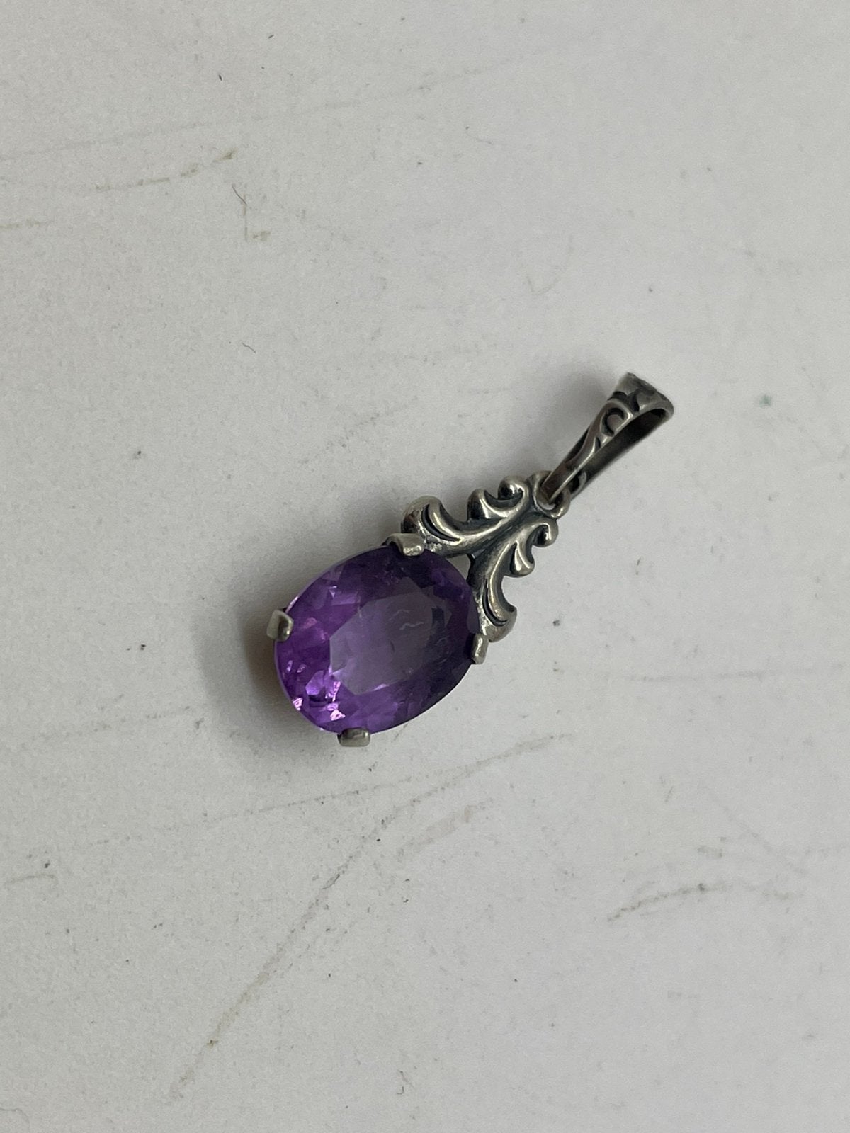 G12 Prachtige zilveren art deco hanger, Ophalen of Verzenden, Zilver, Ketting