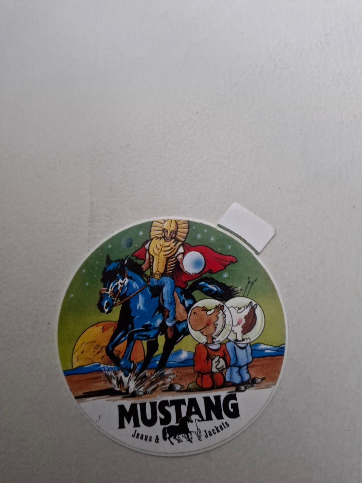 12143 Vintage Mustang Jeans & Jackets Sticker, Ophalen of Verzenden