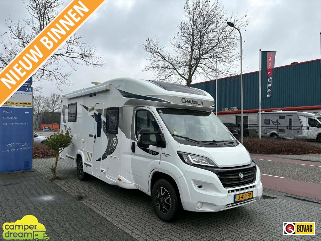 Chausson Flash 718 XLB Special Edition Dakairco, Hagelvast dak, Koelkast, Fiat, L-zit