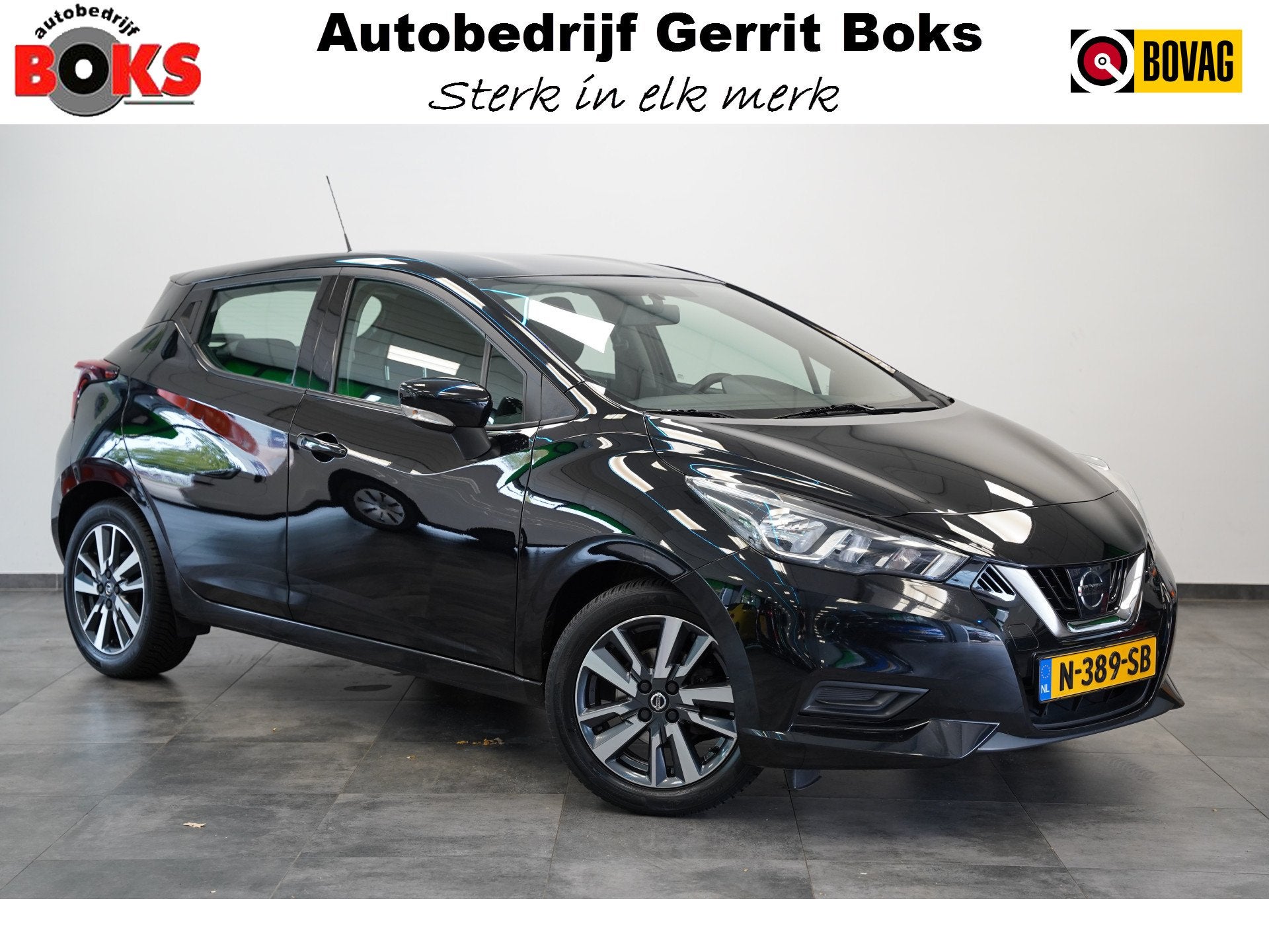 Nissan Micra 0.9 IG-T Acenta Carplay Airco CruiseControl, 898 cc, Stof, 525 kg, Zwart