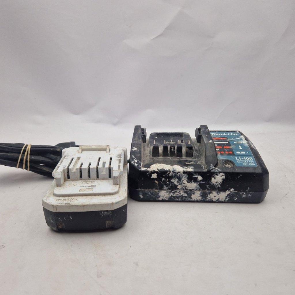 Makita dc18wa + 18v 1.5Ah Acu || Nu maar €59,99!, Ophalen of Verzenden, Zo goed als nieuw, 10 inch, Bescherming voor- en achterkant