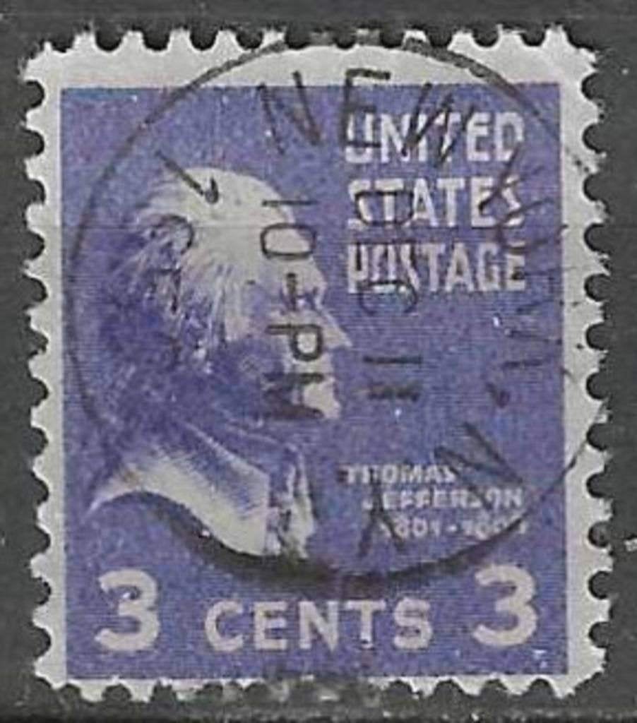 USA 1938 - Yvert 372 - Thomas Jefferson. (ST), Postzegels en Munten, Postzegels | Amerika, Verzenden, Gestempeld, Noord-Amerika