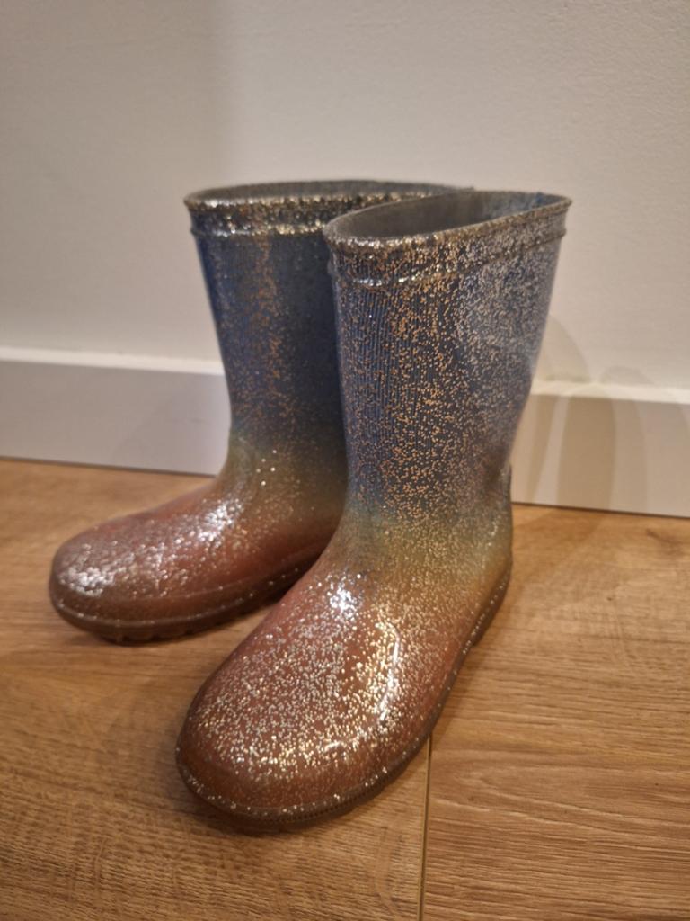 Glitter regenlaarzen voor kinderen maat 31, Kinderen en Baby's, Kinderkleding | Schoenen en Sokken, Gebruikt, Jongen of Meisje