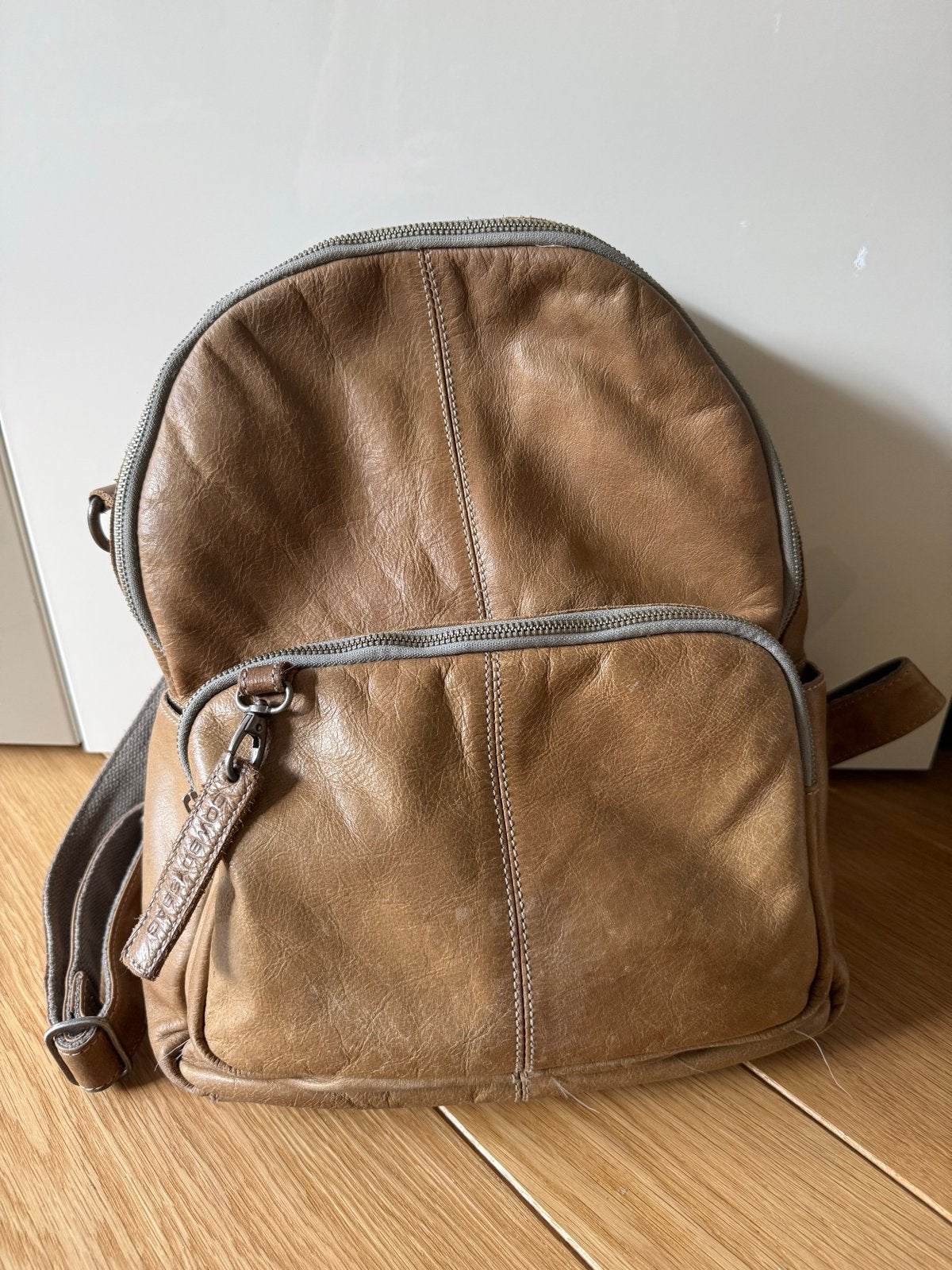 Cowboysbag leren rugzak luiertas - bruin, Cowboysbag, Waterdicht, Ophalen of Verzenden, Zo goed als nieuw