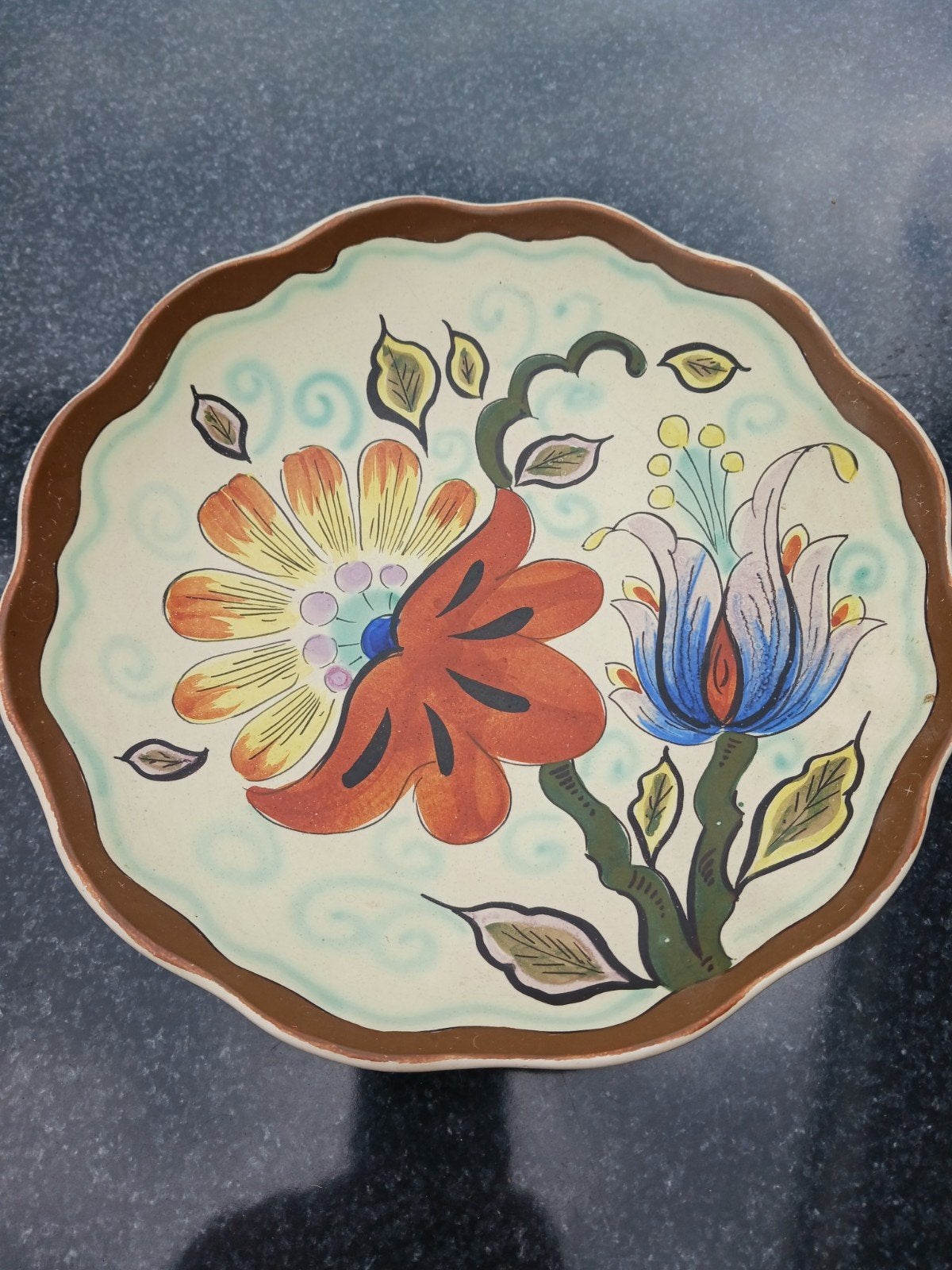 Bord met bloemen, Ophalen of Verzenden