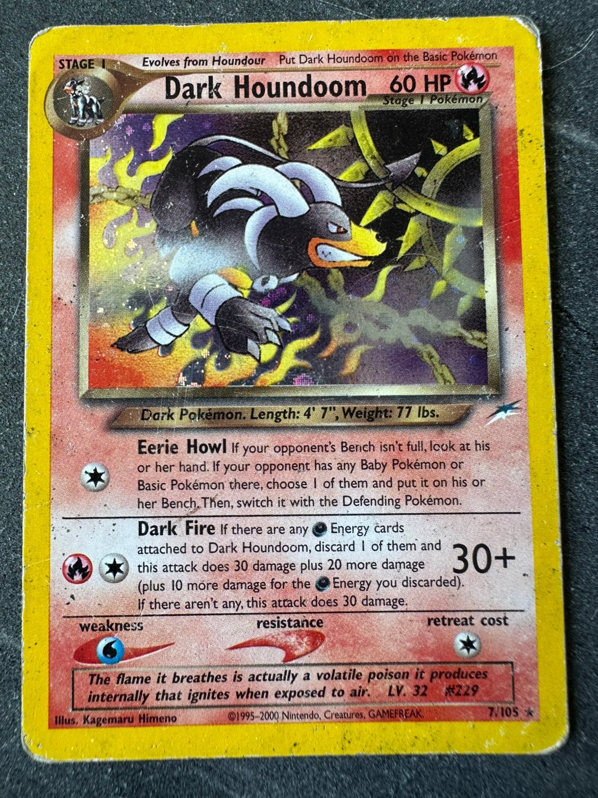 Dark Houndoom, Ophalen of Verzenden, Gebruikt, Losse kaart, Foil