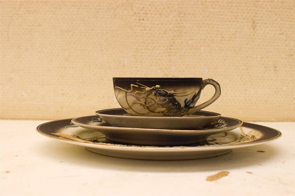 4 delig Porselein servies 51135, Gebruikt, Ophalen of Verzenden, Bord(en), Overige stijlen