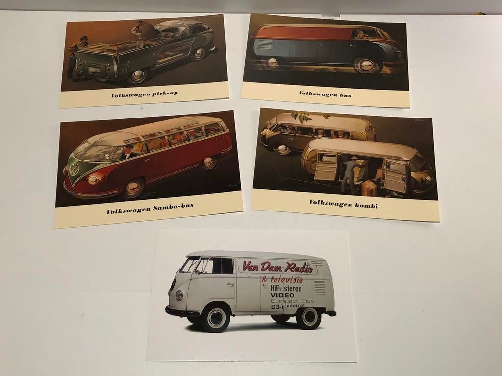 Set ansichtkaarten Volkswagen T1, Ophalen of Verzenden, Nieuw, Auto's