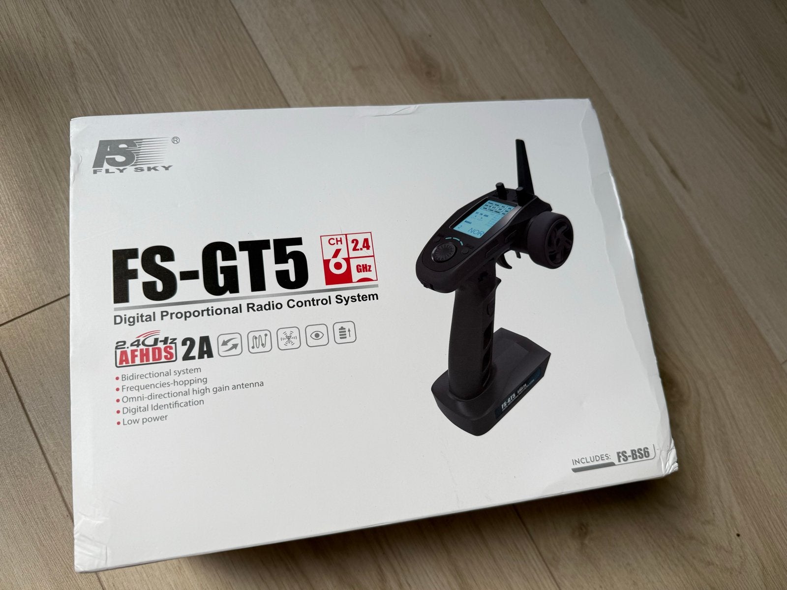FlySky FS-GT5 6-kanaals zender met FS-BS6 ontvanger, Hobby en Vrije tijd, Ophalen of Verzenden, Nieuw, Onderdeel