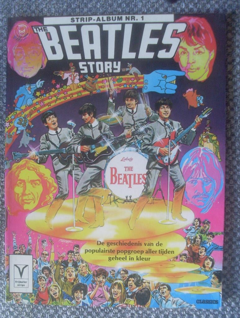 The Beatles Story - strip-album nr. 1 / 1979, Gelezen, The Beatles, Eén stripboek, Ophalen of Verzenden