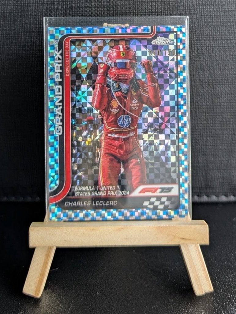 2025 topps Chrome f1 Charles Leclerc #140 /150, Ophalen of Verzenden, Zo goed als nieuw, Plaatje