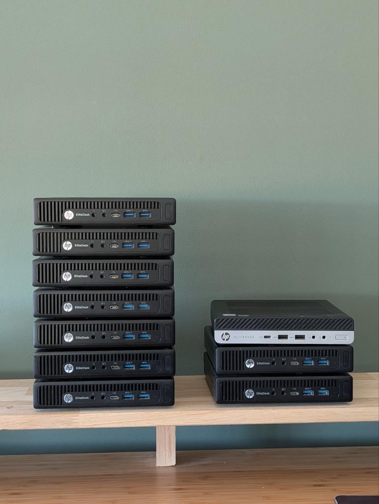 Partij HP EliteDesk 800 G2&G3 Mini PC's, Computers en Software, Desktop Pc's, Gebruikt, Ophalen of Verzenden, SSD, 3 tot 4 Ghz