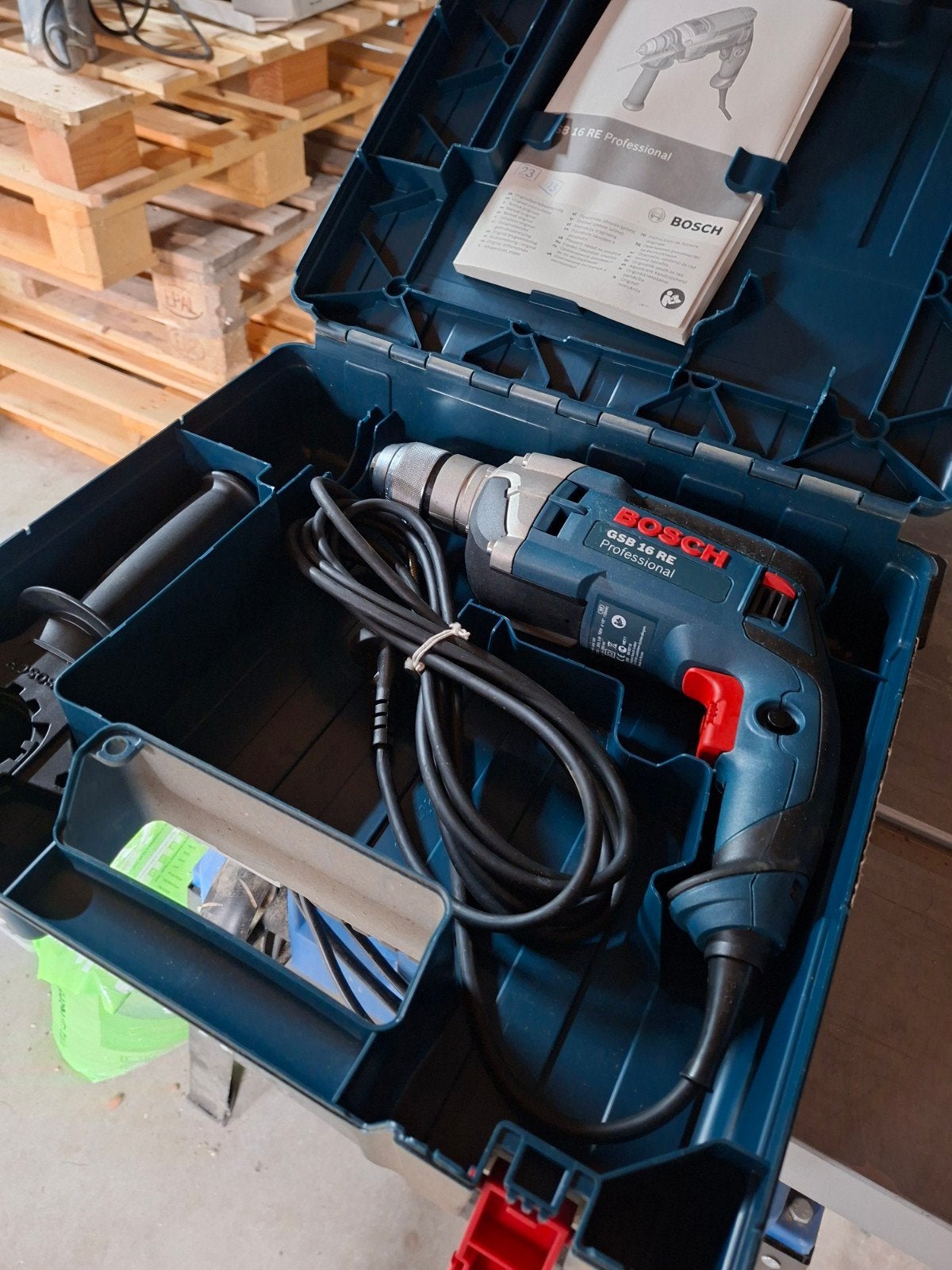 Bosch GSB 16 RE Professional Klopboormachine, 600 watt of meer, Nieuw, Klopboormechanisme, Ophalen
