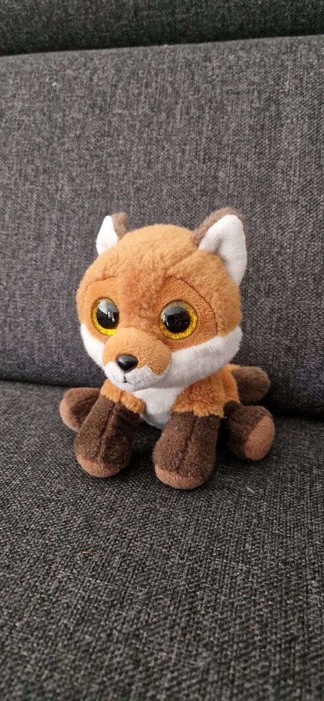 Ty Beanie Boo Fay - bruine vos, Overige karakters, Ophalen of Verzenden, Zo goed als nieuw, Middelgroot (20 tot 80 cm)