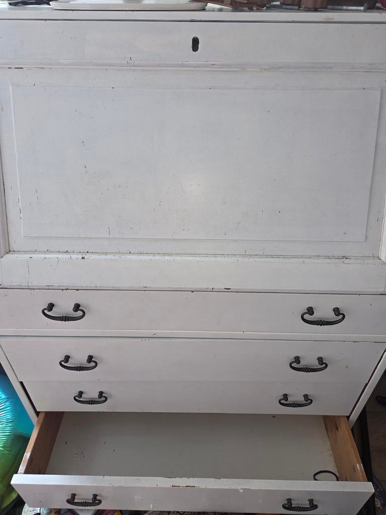 Degelijk secretaire - opknapper met potentie, Ophalen, Gebruikt, Klassiek, Vintage, Brocante