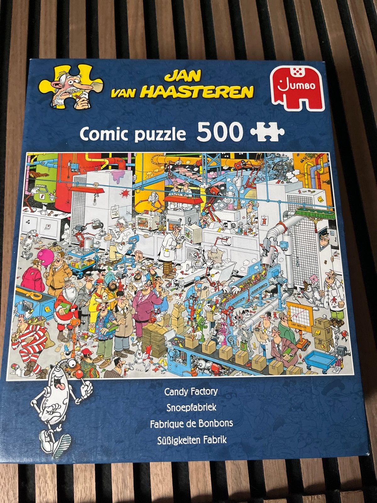 Jan van Haasteren Comic Puzzel 500+ Snoepfabriek, Ophalen, 500 t/m 1500 stukjes, Zo goed als nieuw, Legpuzzel