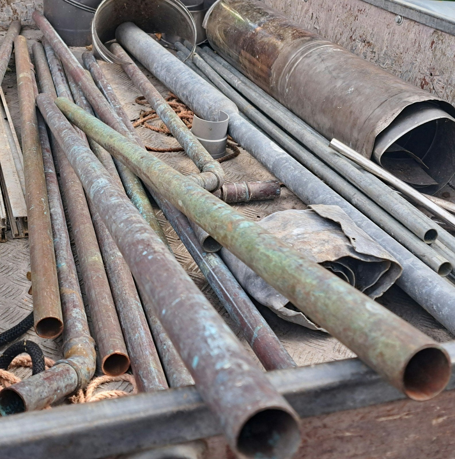 Diverse metalen Koper, aluminium, ijzer, Doe-het-zelf en Verbouw, Metalen, Ophalen, Gebruikt, Koper of Messing