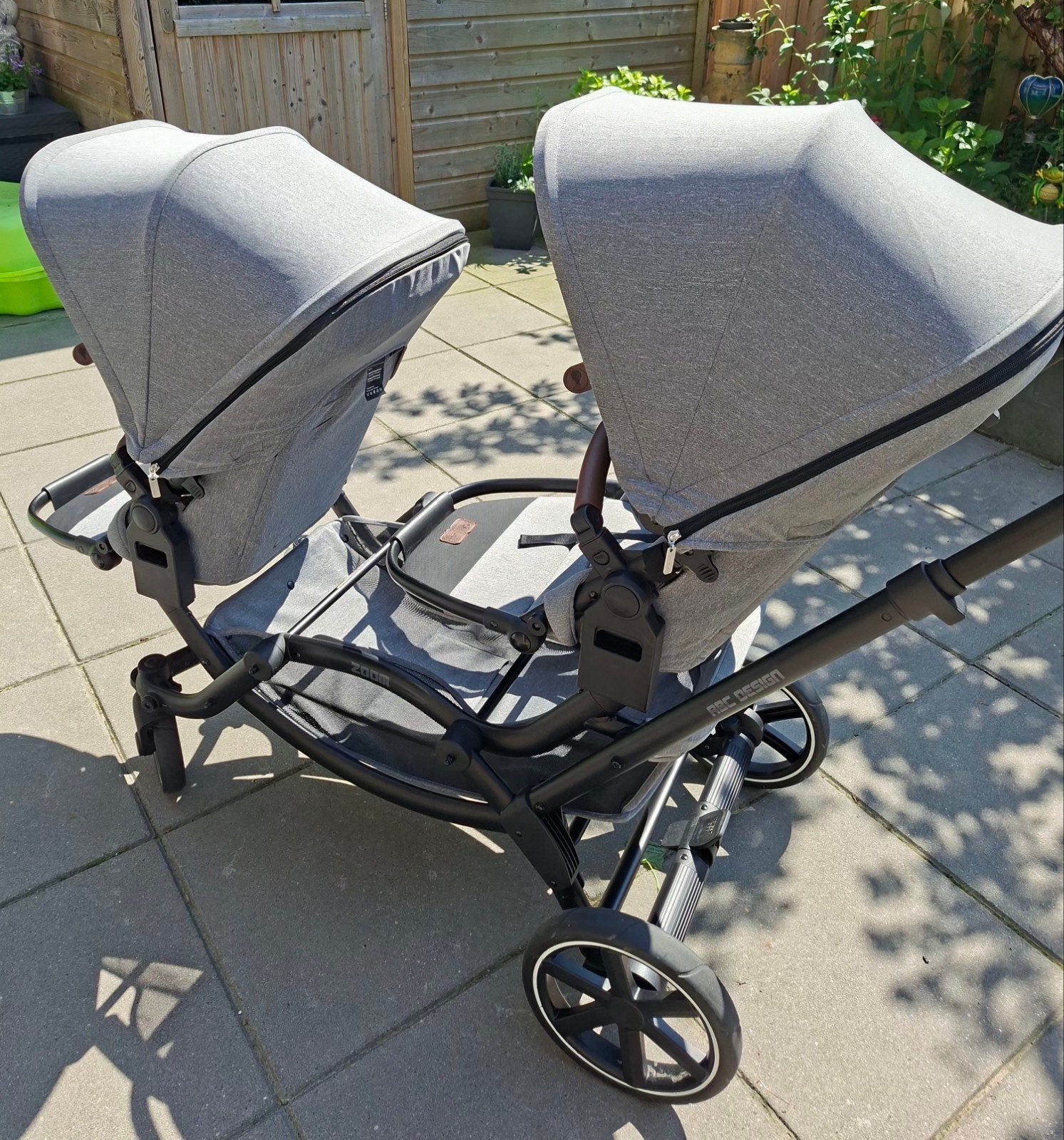 Dubbele buggy abc zoom , zeer goede staat, Ophalen, Gebruikt, Kinderwagen of Buggy