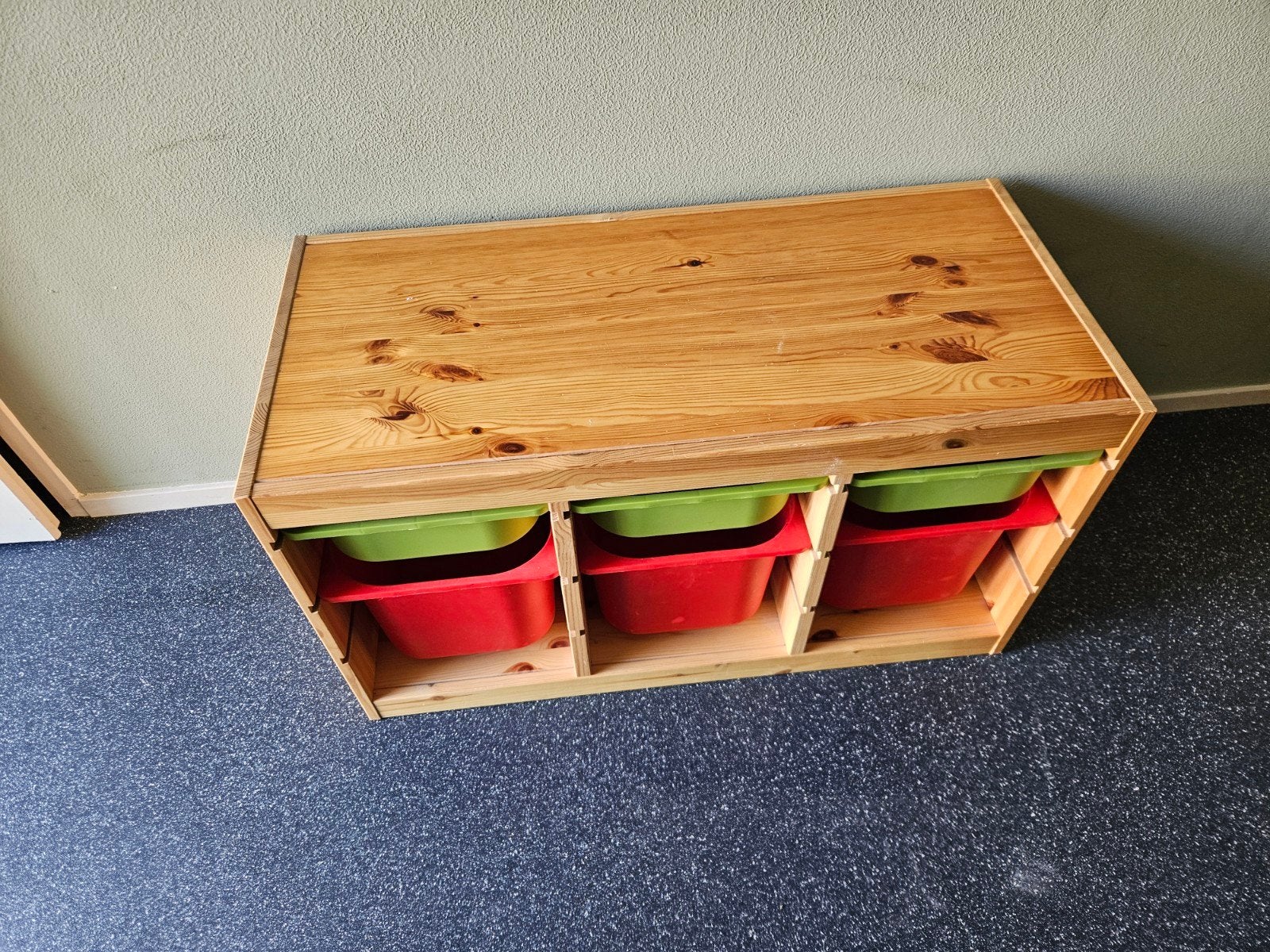 Ikea houten opbergkast met 3 bakken - grenen, Gebruikt, Kast, 75 tot 100 cm, Minder dan 50 cm