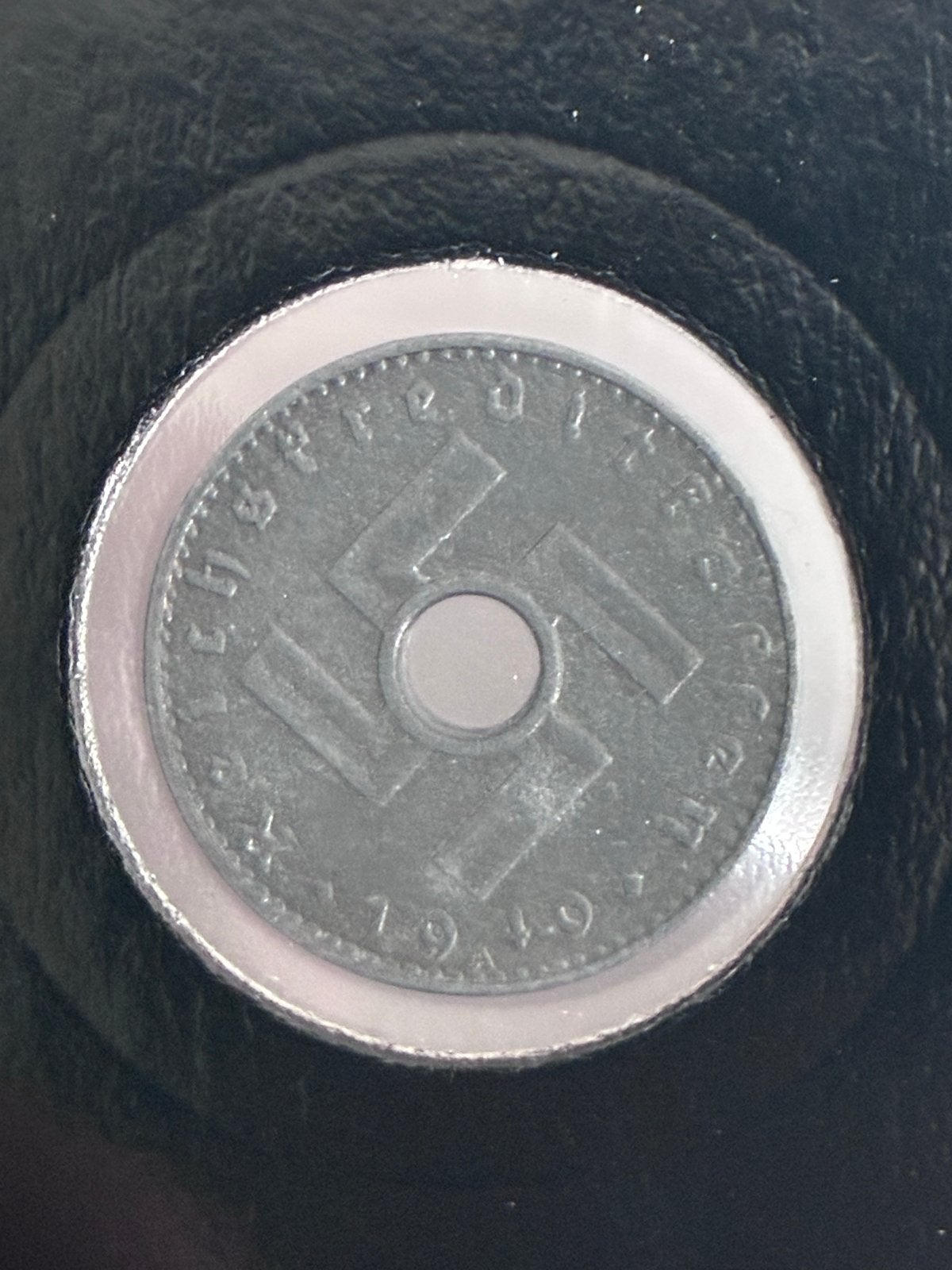 Zeldzame 1940 5 Reichspfennig munt met hakenkruis, Ophalen of Verzenden, Duitsland, Losse munt